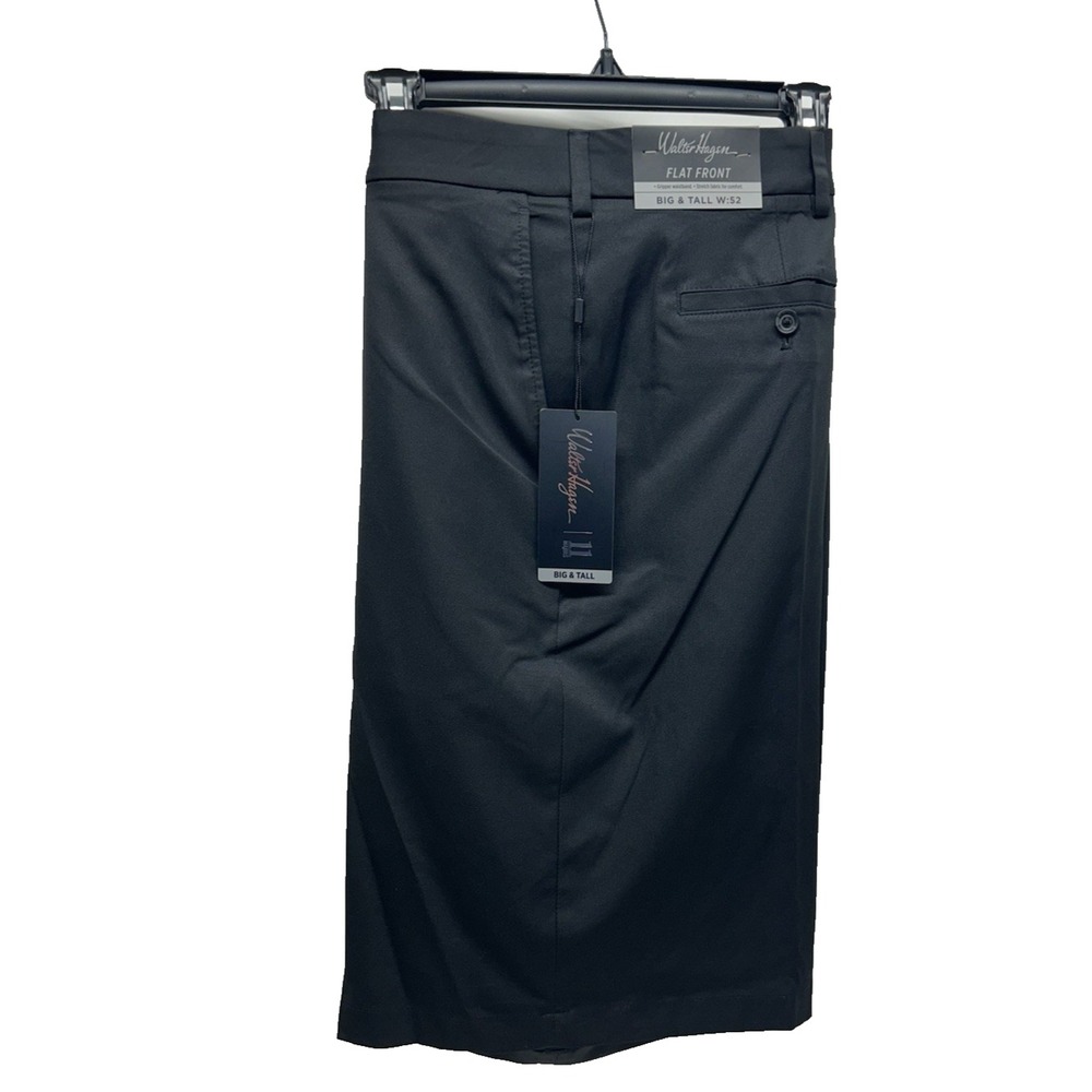 Walter Hagen Big & Tall Black Size 52 Polyester Hagen Shorts (H3)